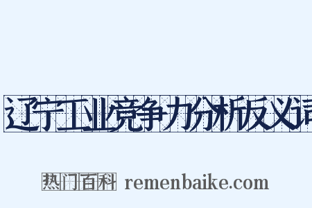 辽宁工业竞争力分析反义词是什么意思的图片
